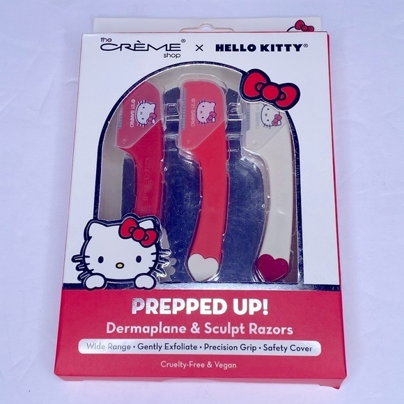 The Crème Shop X Hello Kitty Dermaplane & Sculpt Razor 3-Pack - Picture 3 of 4